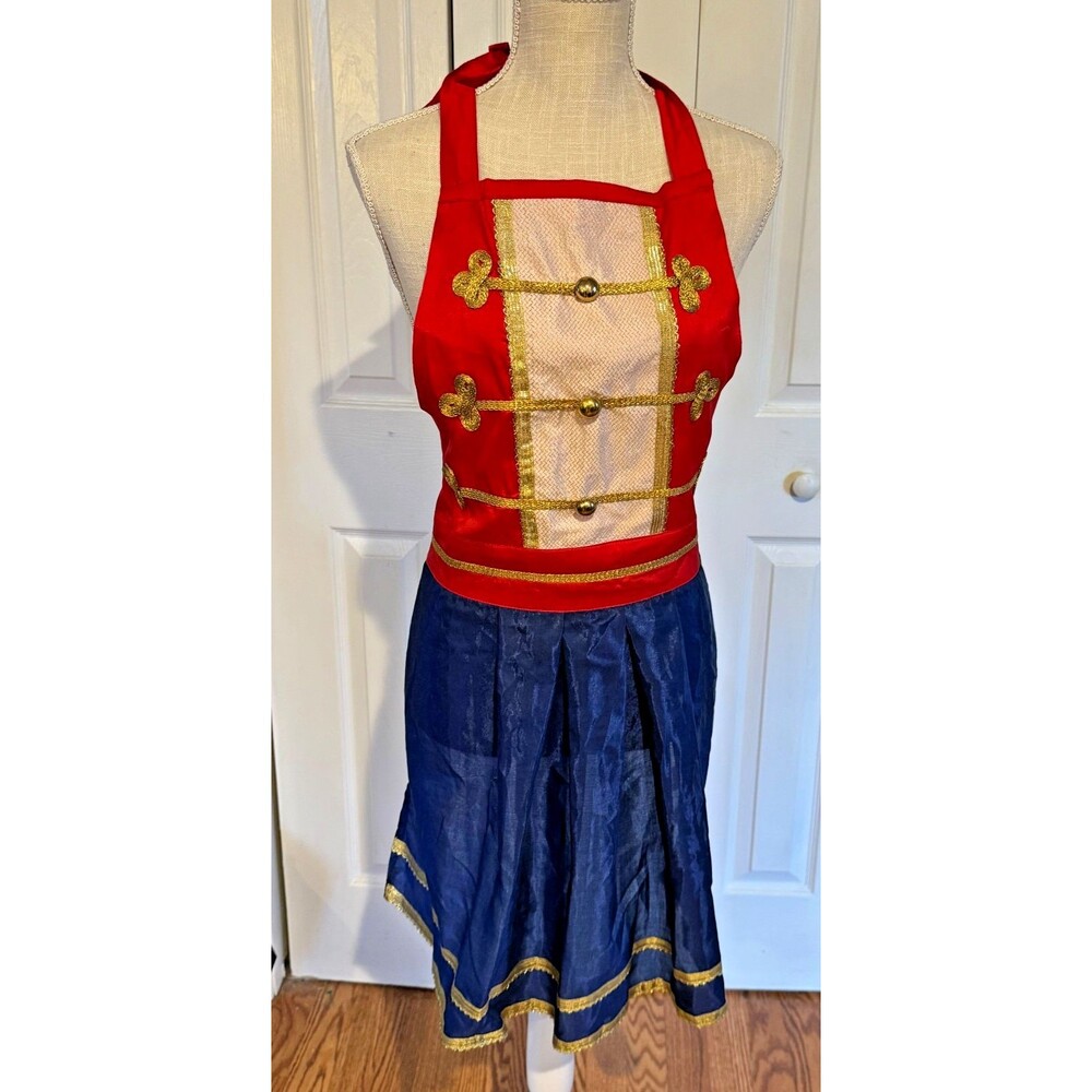 VTG Pier 1 Imports Christmas Nutcracker Majorette Hostess Apron